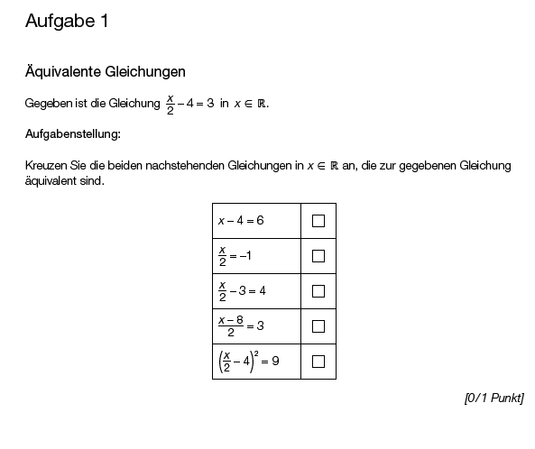 zur Beispiel 154 - Multiple Choice - Äquivalente Gleichungen Erklärungsseite gehen.